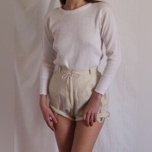 70’s White Thermal Top